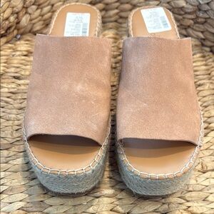 Splendid Muted Clay color Suede Espadrille Slides
